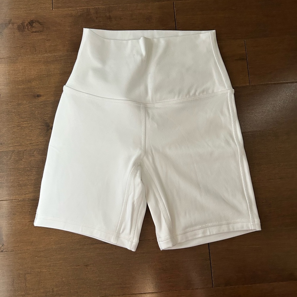 Lululemon Athletica White Bike Shorts